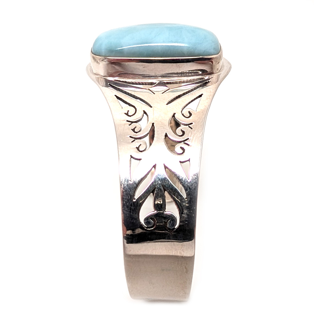 Larimar Sterling Silver Cuff Bracelet Larimar Sterling Silver Cuff Bracelet - Image 3