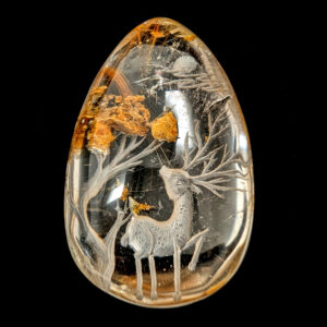 Quartz Deer Intaglio Carving Quartz Deer Intaglio Carving