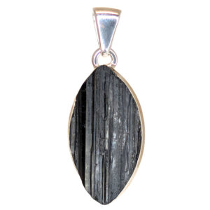Black Tourmaline Marquis Sterling Silver Pendant Black Tourmaline Marquis Sterling Silver Pendant