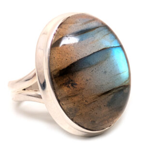 Labradorite Oval Sterling Silver Ring; size 7 1/4 Labradorite Oval Sterling Silver Ring; size 7 1/4
