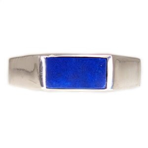 Lapis Lazuli Sterling Silver Men’s Ring Lapis Lazuli Sterling Silver Men's Ring