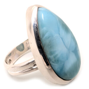 Larimar Teardrop Sterling Silver Ring; Size 6 Larimar Teardrop Sterling Silver Ring; Size 6