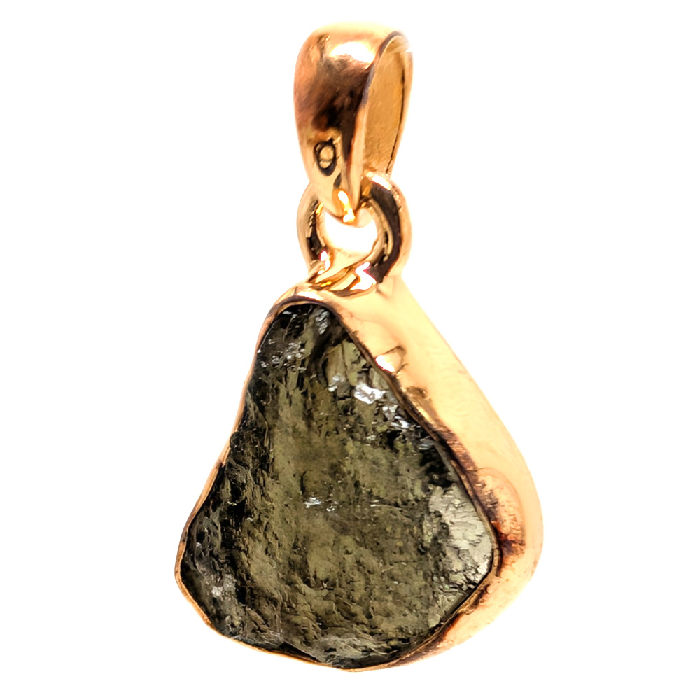 Moldavite Gold Vermeil Pendant Moldavite Gold Vermeil Pendant - Image 2