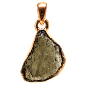 Moldavite Gold Vermeil Pendant