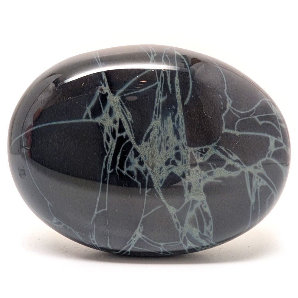 Spiderweb Obsidian Palm Stone Spiderweb Obsidian Palm Stone