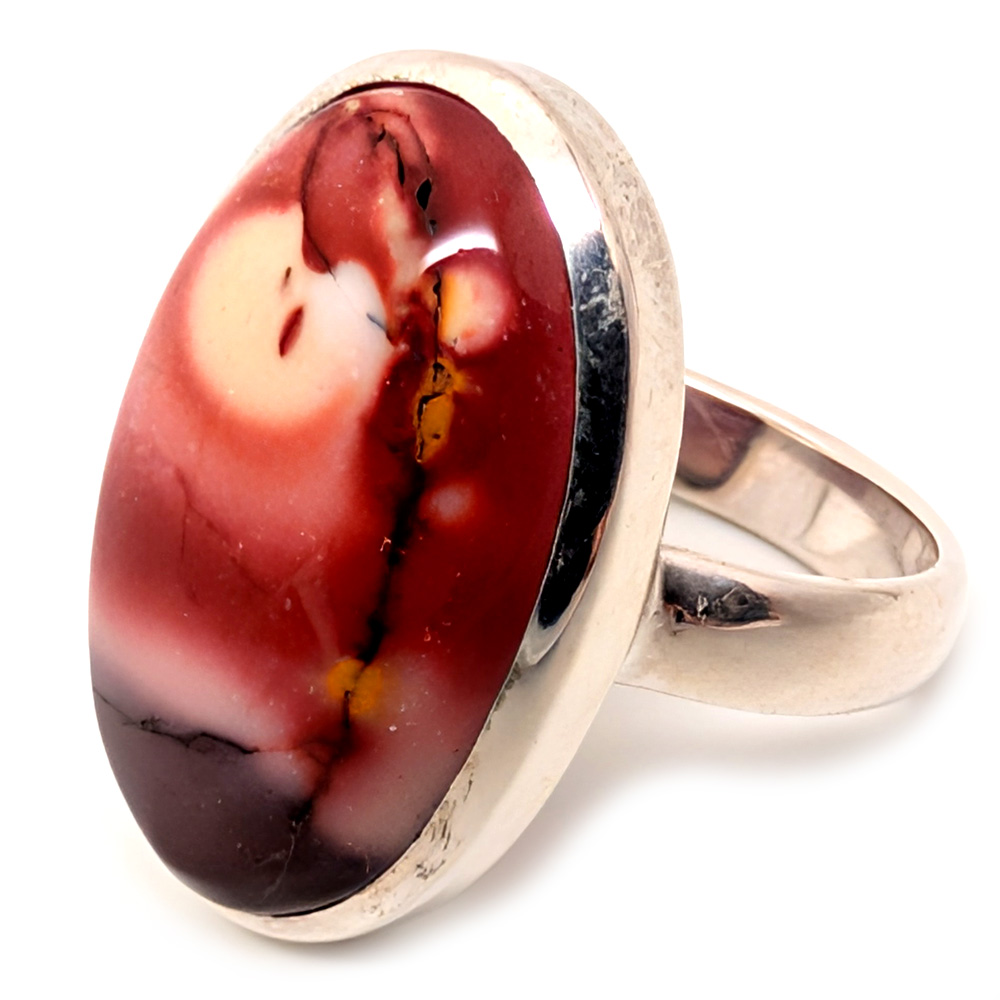 Mookaite Oval Sterling Silver Ring Mookaite Oval Sterling Silver Ring