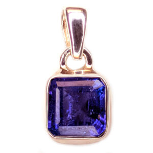 Tanzanite Faceted Square Sterling Silver Pendant Tanzanite Faceted Square Sterling Silver Pendant