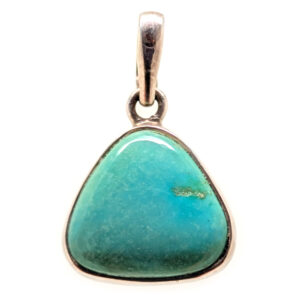 Turquoise Triangular Sleeping Beauty Sterling Silver Pendant Turquoise Triangular Sleeping Beauty Sterling Silver Pendant
