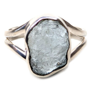 Aquamarine Sterling Silver Ring; size 7