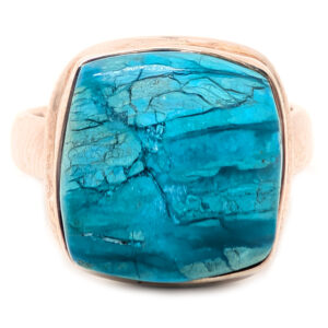 Blue Opal SquareSterling Silver Ring; size 7 Blue Opal SquareSterling Silver Ring; size 7
