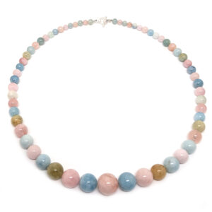 Mixed Beryl Round Bead Necklace