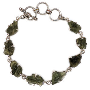Moldavite Sterling Silver Bracelet Moldavite Sterling Silver Bracelet