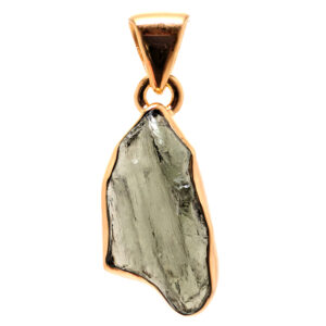 Moldavite Gold Vermeil Pendant Moldavite Gold Vermeil Pendant