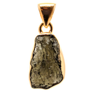 Moldavite Gold Vermeil Pendant Moldavite Gold Vermeil Pendant