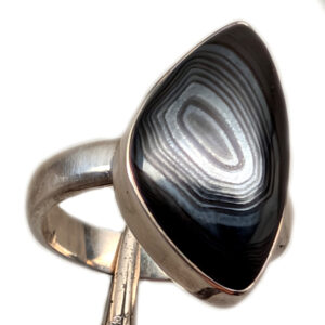 Psilomelane Sterling Silver Ring; size 7 Psilomelane Sterling Silver Ring; size 7