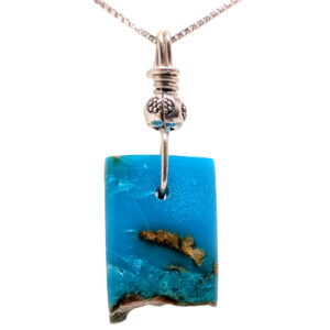 Blue Opal Pendant with Sterling Silver Chain Blue Opal Pendant with Sterling Silver Chain