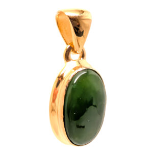 Jade Oval Gold Vermeil Pendant Jade Oval Gold Vermeil Pendant