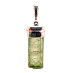 Green Tourmaline Crystal Sterling Silver Pendant Green Tourmaline Crystal Sterling Silver Pendant