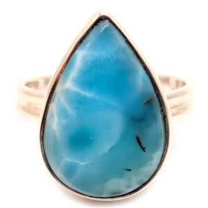 Larimar Teardrop Sterling Silver Ring; Size 10 Larimar Teardrop Sterling Silver Ring; Size 10