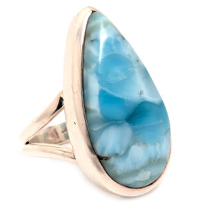 Larimar Teardrop Sterling Silver Ring; Size 7 Larimar Teardrop Sterling Silver Ring; Size 7
