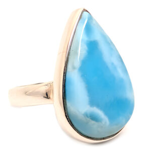 Larimar Teardrop Sterling Silver Ring; Size 9 Larimar Teardrop Sterling Silver Ring; Size 9