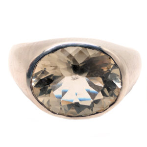Oregon Sunstone Oval Faceted Sterling Silver Ring; size 9 3/4 Oregon Sunstone Oval Faceted Sterling Silver Ring; size 9 3/4